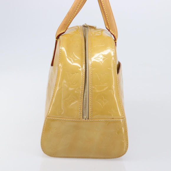 LOUIS VUITTON Monogram Vernis Tompkins Square Bag Beige M91149 LV Auth ep15870