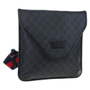 GUCCI GG Supreme Sherry Line Shoulder Bag PVC Black 599521 Auth ep15871A-1