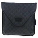 GUCCI GG Supreme Sherry Line Shoulder Bag PVC Black 599521 Auth ep15871A-2