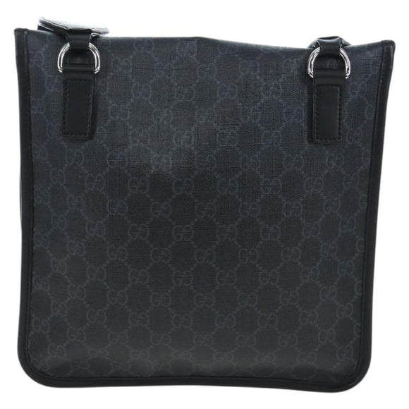 GUCCI GG Supreme Sherry Line Shoulder Bag PVC Black 599521 Auth ep15871A