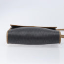 Christian Dior Honeycomb Canvas Shoulder Bag PVC Black Gold Auth ep15874-11