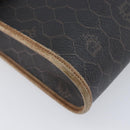 Christian Dior Honeycomb Canvas Shoulder Bag PVC Black Gold Auth ep15874-13