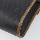 Christian Dior Honeycomb Canvas Shoulder Bag PVC Black Gold Auth ep15874-14