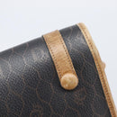 Christian Dior Honeycomb Canvas Shoulder Bag PVC Black Gold Auth ep15874-17