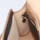 Christian Dior Honeycomb Canvas Shoulder Bag PVC Black Gold Auth ep15874-24