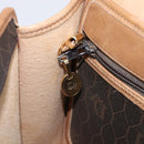 Christian Dior Honeycomb Canvas Shoulder Bag PVC Black Gold Auth ep15874-25