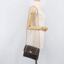 Christian Dior Honeycomb Canvas Shoulder Bag PVC Black Gold Auth ep15874-27