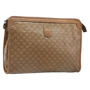 CELINE Macadam Clutch Bag PVC Beige Gold Auth ep15875-1