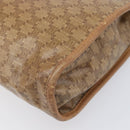 CELINE Macadam Clutch Bag PVC Beige Gold Auth ep15875-15