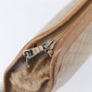 CELINE Macadam Clutch Bag PVC Beige Gold Auth ep15875-8