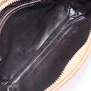 CELINE Macadam Clutch Bag PVC Beige Gold Auth ep15875-9