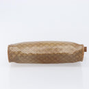CELINE Macadam Clutch Bag PVC Beige Gold Auth ep15875-6