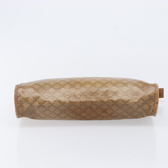 CELINE Macadam Clutch Bag PVC Beige Gold Auth ep15875