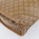 CELINE Macadam Clutch Bag PVC Beige Gold Auth ep15875-14