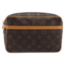 LOUIS VUITTON Monogram Compiegne 23 Clutch Bag M51847 LV Auth ep15881-13