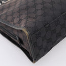 GUCCI GG Canvas Hand Bag Black Silver 002 1072 Auth ep15889-14