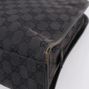 GUCCI GG Canvas Hand Bag Black Silver 002 1072 Auth ep15889-15