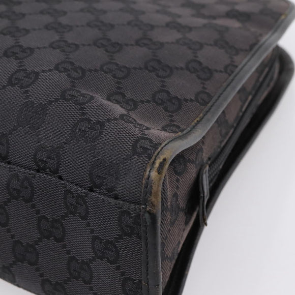 GUCCI GG Canvas Hand Bag Black Silver 002 1072 Auth ep15889