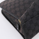 GUCCI GG Canvas Hand Bag Black Silver 002 1072 Auth ep15889-16
