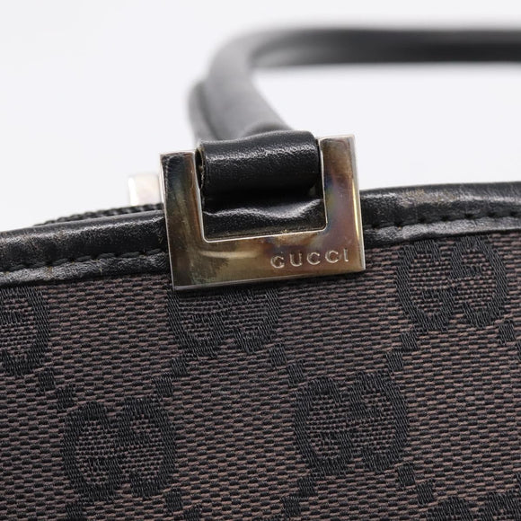 GUCCI GG Canvas Hand Bag Black Silver 002 1072 Auth ep15889