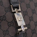 GUCCI GG Canvas Hand Bag Black Silver 002 1072 Auth ep15889-18