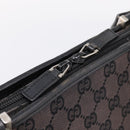 GUCCI GG Canvas Hand Bag Black Silver 002 1072 Auth ep15889-10