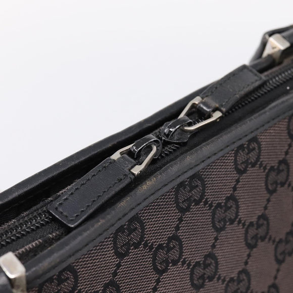 GUCCI GG Canvas Hand Bag Black Silver 002 1072 Auth ep15889