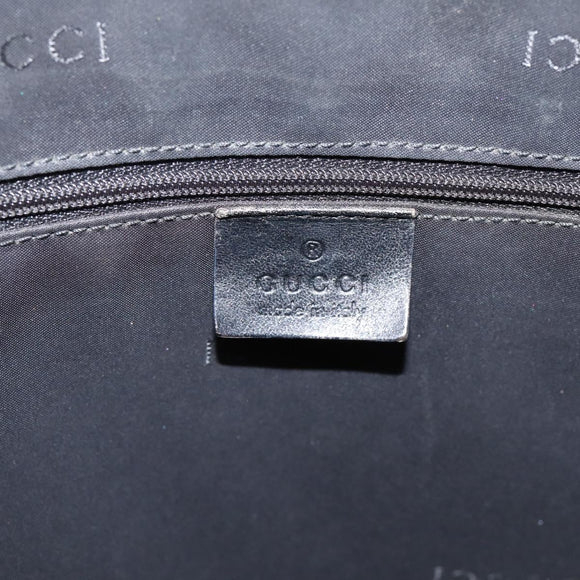 GUCCI GG Canvas Hand Bag Black Silver 002 1072 Auth ep15889