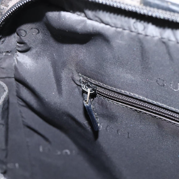 GUCCI GG Canvas Hand Bag Black Silver 002 1072 Auth ep15889
