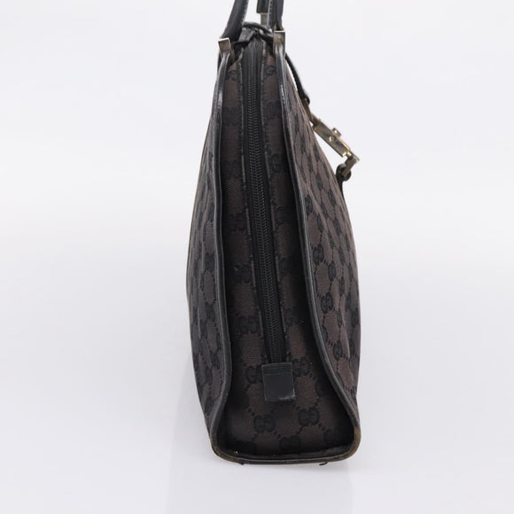 GUCCI GG Canvas Hand Bag Black Silver 002 1072 Auth ep15889