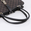 GUCCI GG Canvas Hand Bag Black Silver 002 1072 Auth ep15889-7