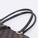GUCCI GG Canvas Hand Bag Black Silver 002 1072 Auth ep15889-8