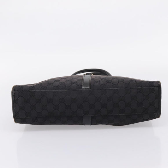 GUCCI GG Canvas Hand Bag Black Silver 002 1072 Auth ep15889