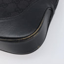 GUCCI GG Canvas Jackie Shoulder Bag Black Silver 001 3306 Auth ep15894-11