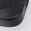GUCCI GG Canvas Jackie Shoulder Bag Black Silver 001 3306 Auth ep15894-13