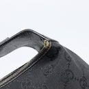 GUCCI GG Canvas Jackie Shoulder Bag Black Silver 001 3306 Auth ep15894-15