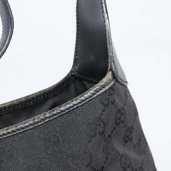 GUCCI GG Canvas Jackie Shoulder Bag Black Silver 001 3306 Auth ep15894