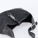 GUCCI GG Canvas Jackie Shoulder Bag Black Silver 001 3306 Auth ep15894-6