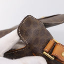 CELINE Macadam Canvas Shoulder Bag PVC Leather Brown Gold Auth ep15895-19