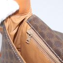 CELINE Macadam Canvas Shoulder Bag PVC Leather Brown Gold Auth ep15895-22
