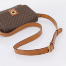 CELINE Macadam Canvas Shoulder Bag PVC Leather Brown Gold Auth ep15895-7