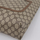 GUCCI GG Supreme Web Sherry Line Tote Bag Beige Gold 39 02003 Auth ep15903-9