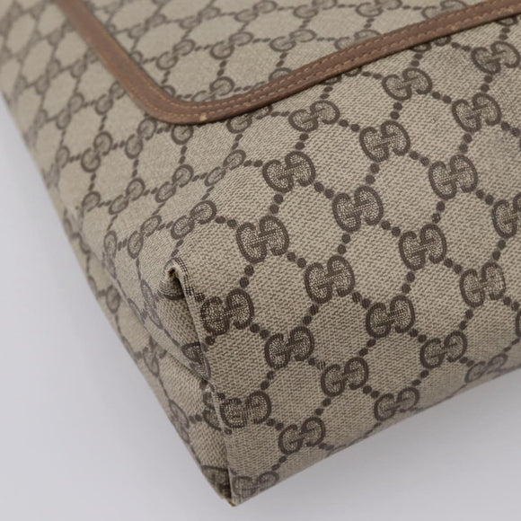 GUCCI GG Supreme Web Sherry Line Tote Bag Beige Gold 39 02003 Auth ep15903