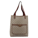 GUCCI GG Supreme Web Sherry Line Tote Bag Beige Gold 39 02003 Auth ep15903-13