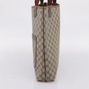 GUCCI GG Supreme Web Sherry Line Tote Bag Beige Gold 39 02003 Auth ep15903-4