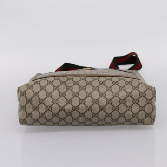 GUCCI GG Supreme Web Sherry Line Tote Bag Beige Gold 39 02003 Auth ep15903