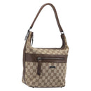 GUCCI GG Canvas Shoulder Bag Beige Silver 001 4299 Auth ep15906-1