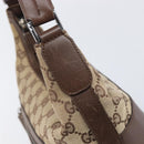 GUCCI GG Canvas Shoulder Bag Beige Silver 001 4299 Auth ep15906-20
