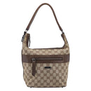 GUCCI GG Canvas Shoulder Bag Beige Silver 001 4299 Auth ep15906-13