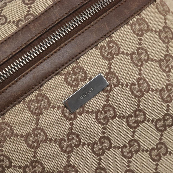 GUCCI GG Canvas Shoulder Bag Beige Silver 001 4299 Auth ep15906